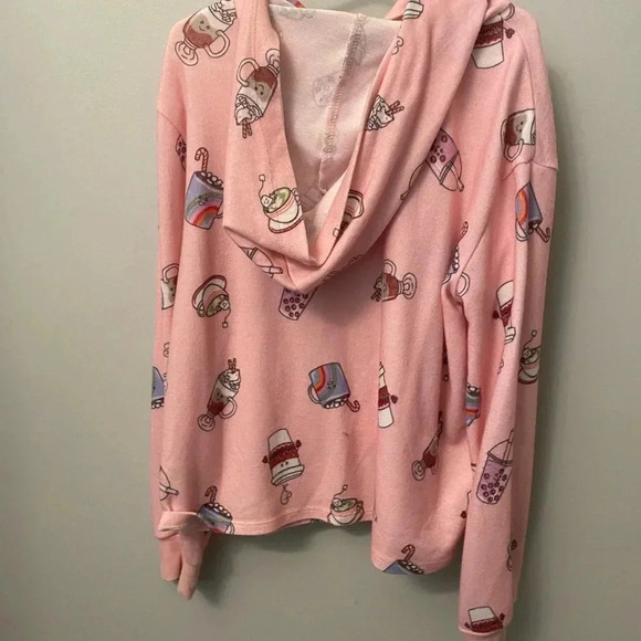 Art class target pink hot chocolate tea coffee hoodie sweatshirt top medium m 8 - Picture 9 of 9